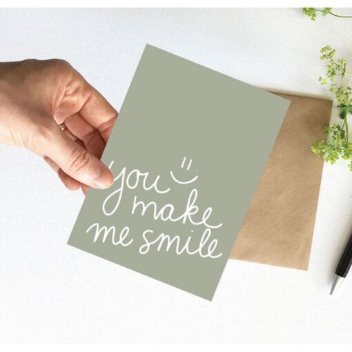 Kaart A6 | You make me smile - Afbeelding 2
