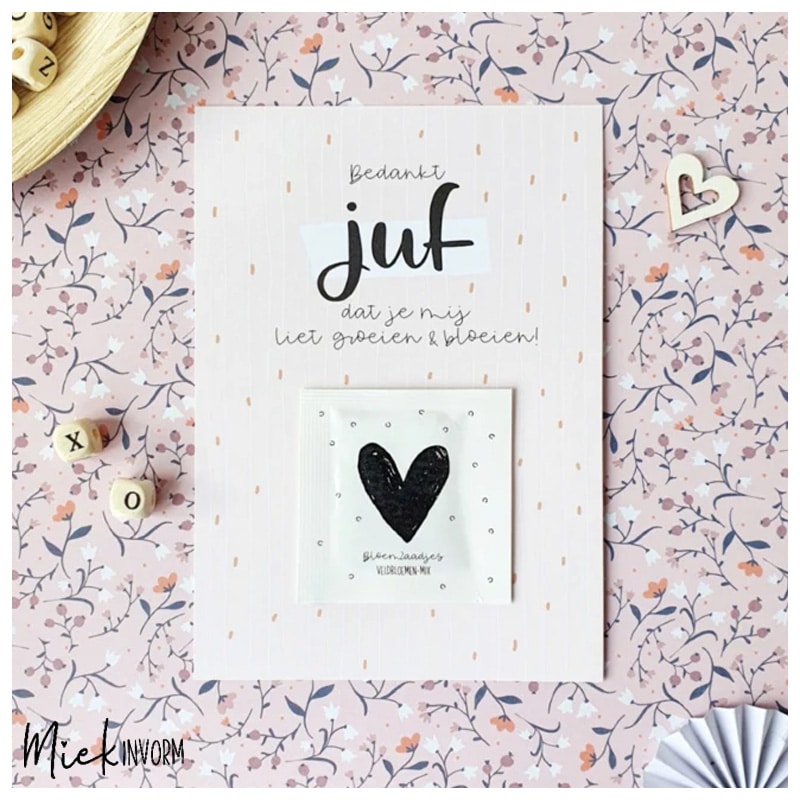 "Bedankt juf dat je mij liet groeien"