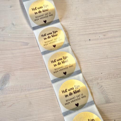 Traktatie sticker | Het was fijn in de klas (5 stuks) - Afbeelding 4