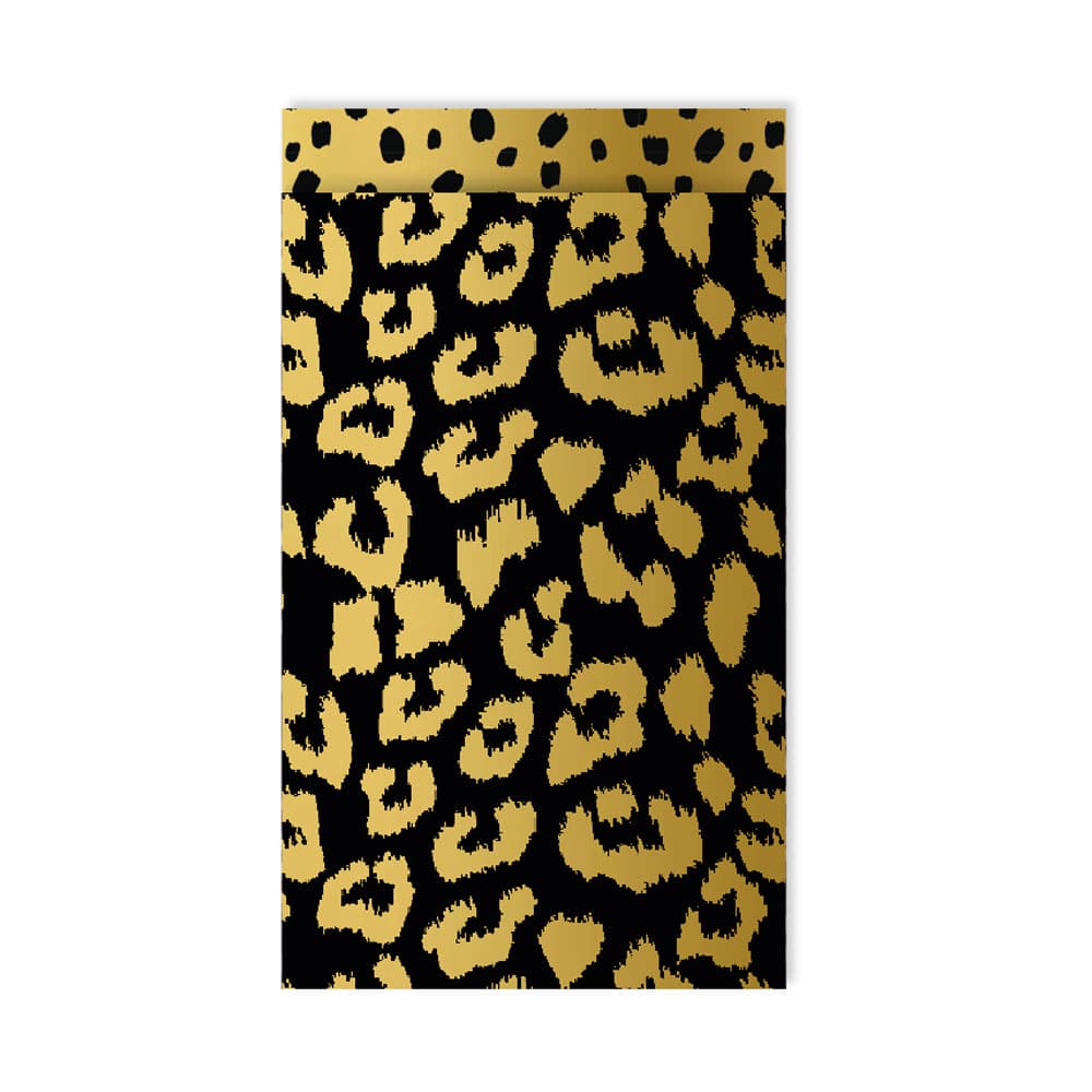 Cadeauzakjes | Panter zwart/goud | 5 stuks