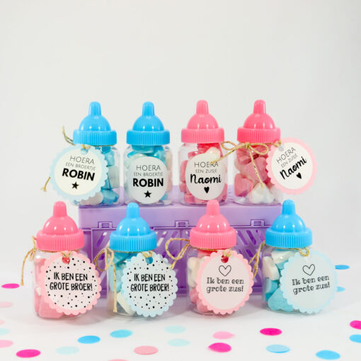 babyfles met snoephartjes