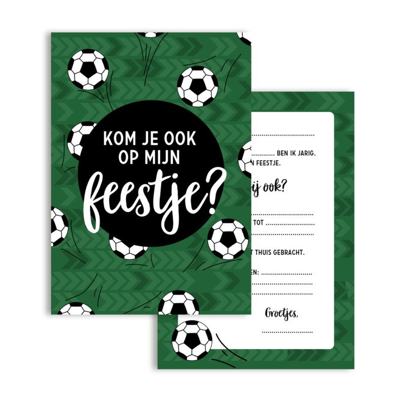 uitnodigingen voetbal