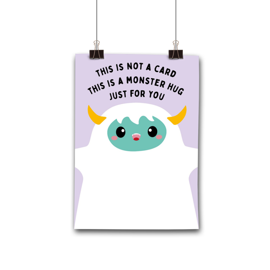 Monster Hug - postkaart A6