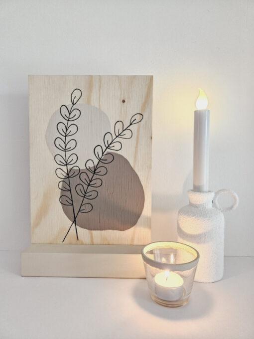 DIY Pakket | Botanical op hout - Afbeelding 7