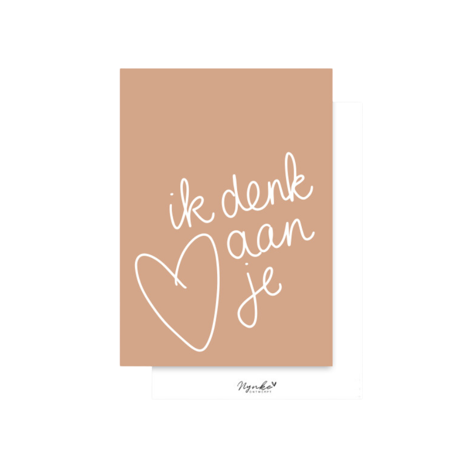 Kaart A6 | Ik denk aan je