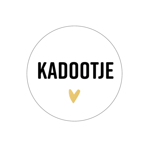 Sticker | Kadootje - wit zwart goud (10 stuks)