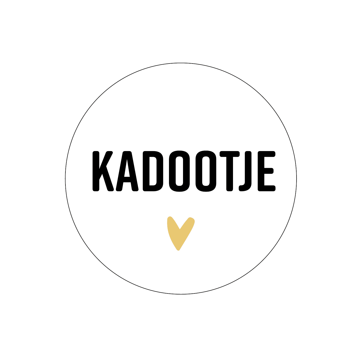Sticker | Kadootje - wit zwart goud (10 stuks)