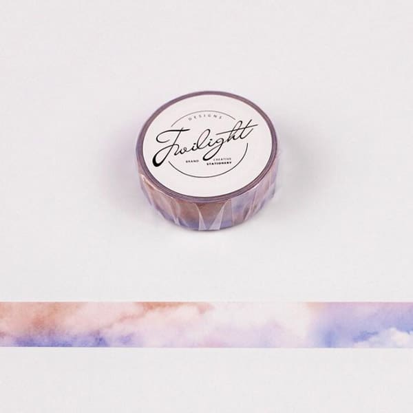 Washi Tape - Watercolor Orange Purple