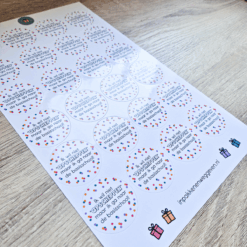 stickervel opscheppen